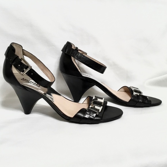 Michael Kors Ankle Strap Heels w/ Silver Accents - Picture 2 of 8